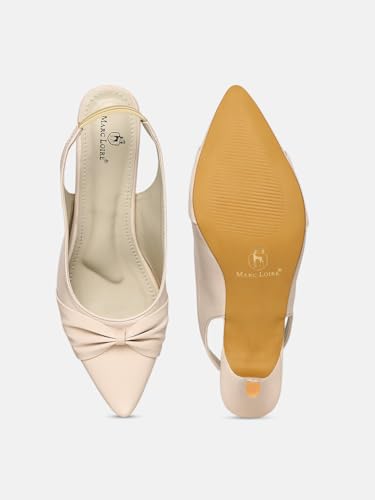 Image of Marc Loire Women Slip on Embellished Pointed Toe Kitten Heel Pumps for Party & Formal Wear