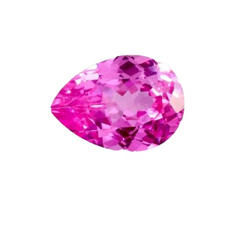 Saphir rose poire à facettes, la gemme idéale pour un cadeau de bague unique