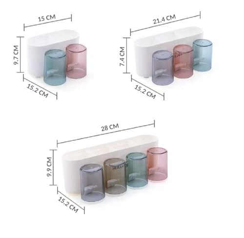 Image of Toothbrush Holder Wall Mounted, Tooth Brushes Holder, Toothbrush Holders for Bathroom, Brush Holder for Bathroom Wall Mounted (4 Cup)