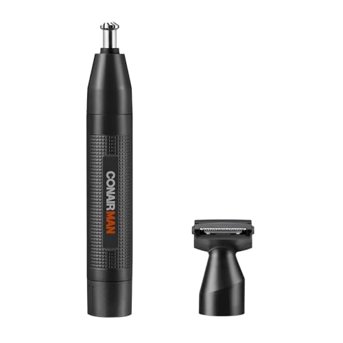 Aparador de Pelos Faciais para Nariz e Orelha com Acessórios Barbeador, Conair