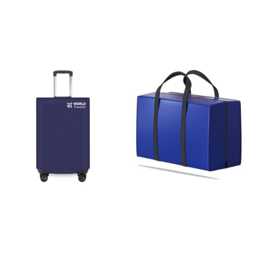Image of Kraptick Non-Woven Luggage Cover - Waterproof, Dustproof, and Stretchable Luggage Protector Cover, + Storage Bag for Clothes, Cloth Organiser for Storage, Under Bed Storage Bag, Wardrobe