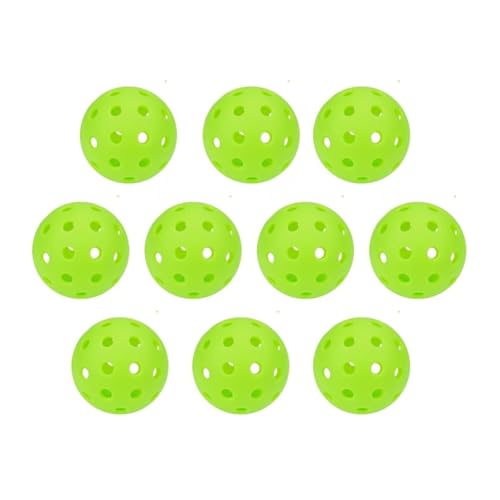 FUKUMIDO 野球 トレーニング ボール カラーボール プワボール プライオ ティー バッティング 72mm グリーン トス 練習 軽量 穴あき 10個