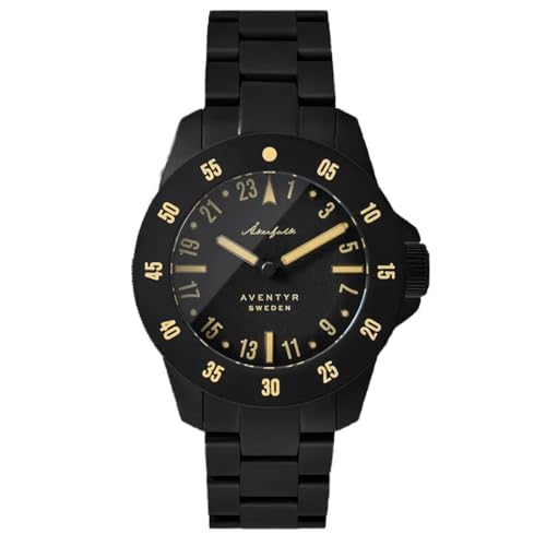 Montre Aventyr 24H Vanta en acier mat noir avec verre saphir pour homme