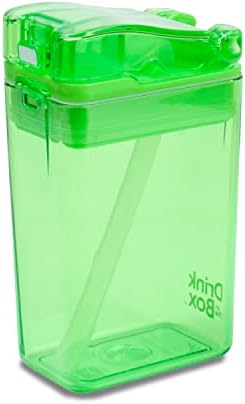 Precidio Design 1008GR Drink in the Box Eco-Friendly Reusable Drink and Juice Box Container, 8oz (Green)