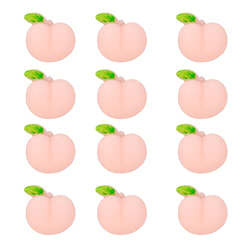 Julvie 12 Pcs Mini Soft Squeeze Toy Funny Novelty Squishy Animals Squeeze Toys Tricky Gifts Stress Relief Toys Birthday Gifts for Kids & Adults (12pcs Peach), 5x3x2.5cm