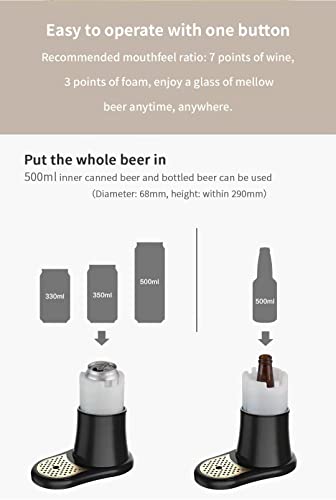 Bomba de cerveza, dispensador de cerveza portátil para el hogar, máquina de cerveza de escritorio con espuma de vibración ultrasónica para una espuma de cerveza perfecta