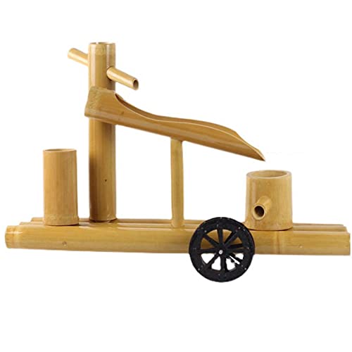 ZLECB Fuente De Bambú, Fuente de Agua con Bomba, Kit de Estanque para Patio Trasero, Fuente de Agua de bambú Japonesa, Adornos para el salón,50cm Cover