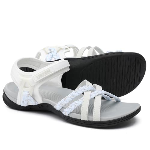 Image of UBFEN Womens Hiking Comfortable Sport Sandals Outdoor Walking | Casual Lightweight Water Sandals with Adjustable Straps Arch Support for All-day Wear, Beach, Vacation, Adventure, Camping