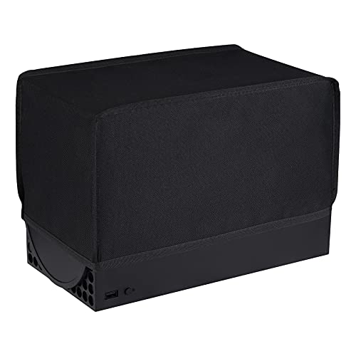 PlayVital Funda Horizontal Antipolvo para Xbox Series X - Cubierta Protectora Resistente al Agua con Forro Suave y Acceso Fácil a Puertos, Accesorio Compatible con Xbox Series X Consola (Negro) - imagen 8