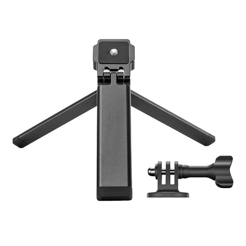 For Insta360 X5/Ace pro2用 マグネット式三脚 マグネットアダプター アルミ合金 1/4インチネジ穴付き 吊り下げフック付き 180度回転 軽量 折りたたみ 持ち運び便利 旅行用 vlog アクセサリー