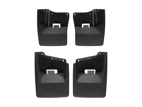 WeatherTech Custom No Drill Splash Guard MudFlaps for GMC Sierra 2500HD/3500HD - Front & Rear Set (110120-120120), Black