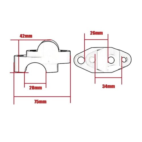 Adaptador extensor para 450MT elevador de manillar motocicleta 6