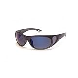 680562072228 P-22 Black Gray - Blue Mirror- Sportsman P-Series Polarized Aviator Sunglasses