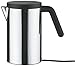 Alessi WA09/80 HOT IT Elektrischer Wasserkocher aus Edelstahl, Deckel aus thermoplastischem Harz, schwarz, 2 x 22 x 5 cm