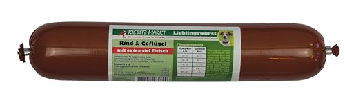 Kiebitzmarkt Lieblingswurst Rind & Geflügel Hundefutter Nassfutter (400 g)