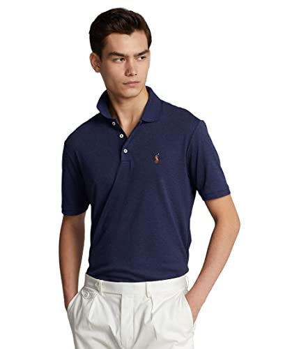 POLO RALPH LAUREN Classic Fit Soft Cotton Polo Shirt Spring Navy Heather LG,