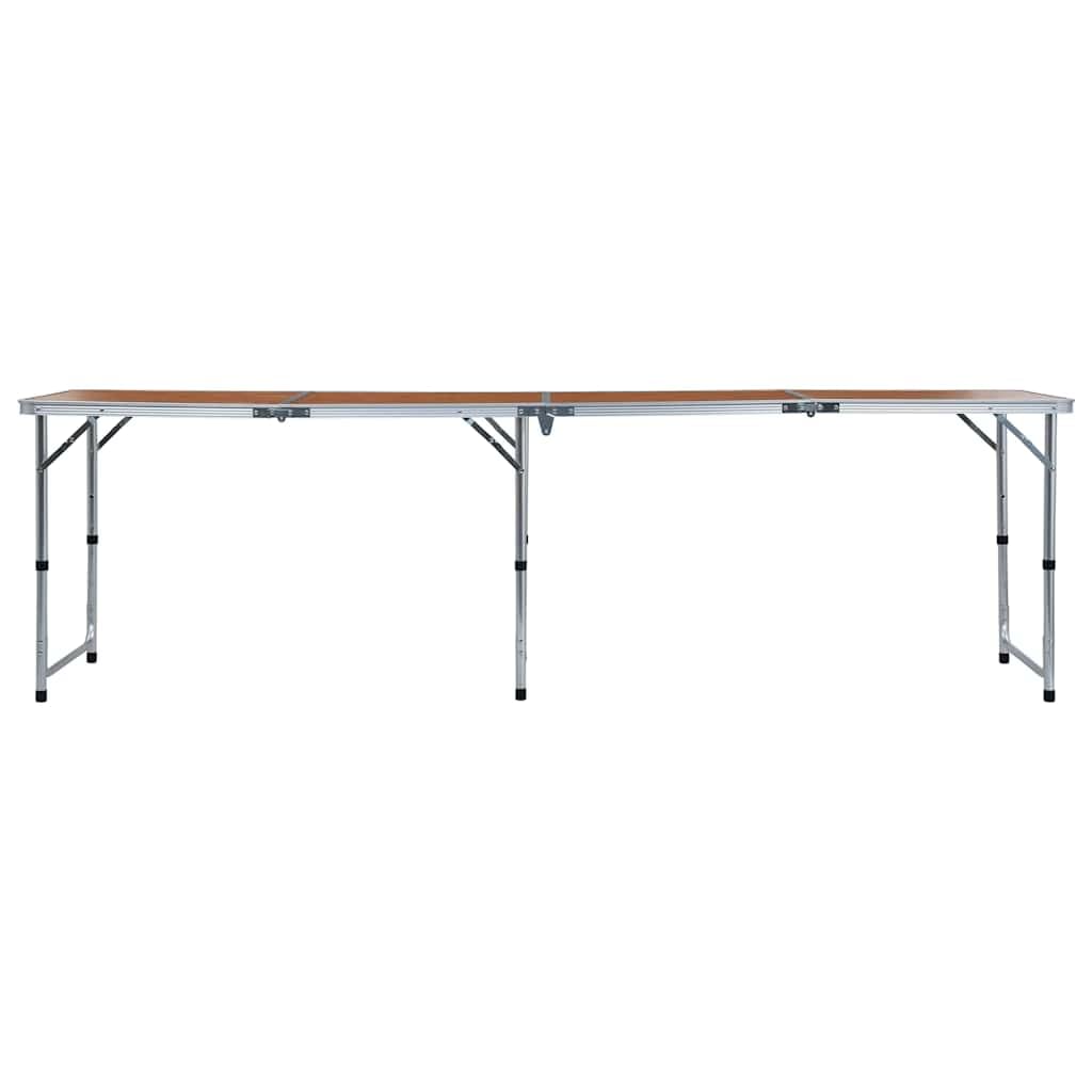 Générique Table Pliable de Camping Aluminium 240x60 cm,équipements Sportifs,Loisirs de Plein air,Camping et randonnée,Meubles de Camping,Brun,9.59 KG,48176