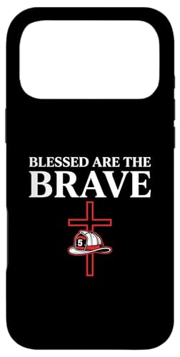 Blessed Are the Brave Christian Firefighter Faith �X�}�z�P�[�X iPhone 17 Pro Max �p