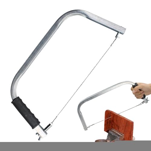 Sierra de joyería – Sierra de flores en forma de U – Equipo de mango de corte ajustable, carpintería manual para metal blando, tablero de madera