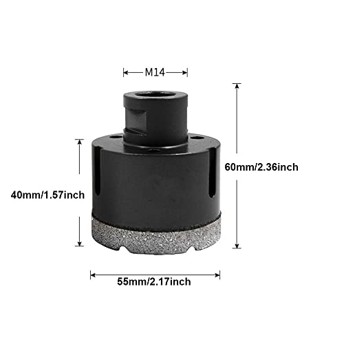 Broca de diamante para taladro de 55 mm M14 miniatura 2