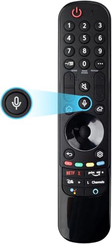 DragonSat MR21GA - Mando a distancia para LG-Magic 2021: con puntero y función de voz, ideal para televisores inteligentes LGUHD OLED QNED NanoCell 4K 8K, LGPING-21GA LGV