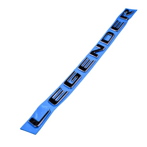Image of KMH Premium LAGENDER 3D Text Badge Logo Emblem - Stylish Car Decal Stickers, Outer Silver with Glossy Black Pack of 1
