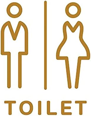 Toilet sign for men and women, toilet wall stickers, unisex toilet door sign for bathroom, acrylic toilet sign self-adhesive (toilet 20 x 14 cm).
