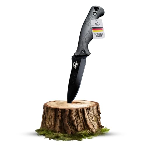 Jarlus Jagdmesser - Premium Outdoor Messer mit scharfer feststehender Klinge aus Edelstahl 11,5 cm - Survival Messer mit Messertasche Jarlus Jagdmesser - Premium Outdoor Messer mit scharfer feststehender Klinge aus Edelstahl 11,5 cm - Survival Messer mit Messertasche