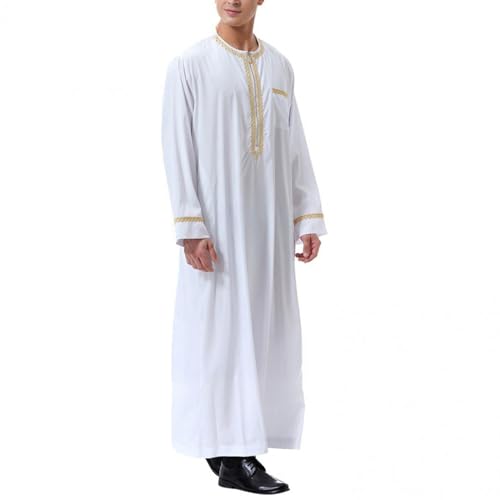 Men's Robe Muslim Thobe For Men Sackcloth Prayer Robe Muslim Cloth Punjabi for Men Mens Nightgown Mens Kurta2