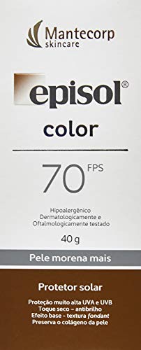 Protetor Solar Color Pele Morena Mais FPS 70, 40g, Episol