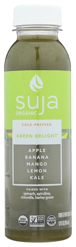 Suja Green Delight Organic & Cold Pressed Fruit and Vegetable Juice Smoothie, 12 Fl Oz Bottle