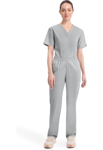 Image of Dickies EDS Signature Scrubs for Women, Elastic Waist Pull-On Cargo Pants for Women in Soft Brushed Poplin - 86106