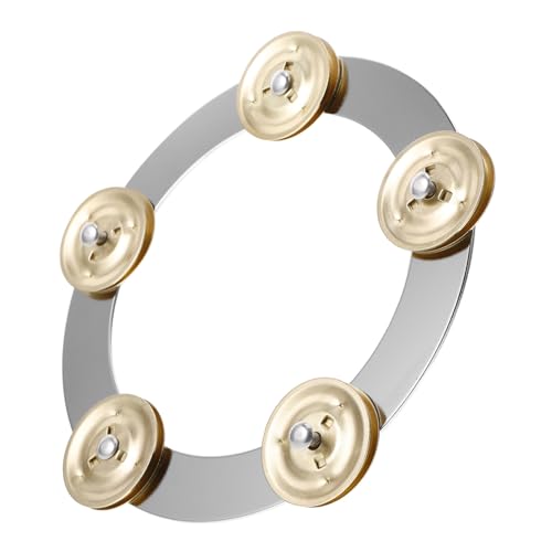 FUNOMOCYA Foot Tambourine Cymbal Ching Ring Drum Set Accessory for Bands and Schools