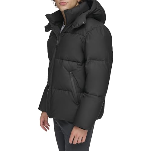 Image of DKNY Men's Quilted Tech Hooded Puffer