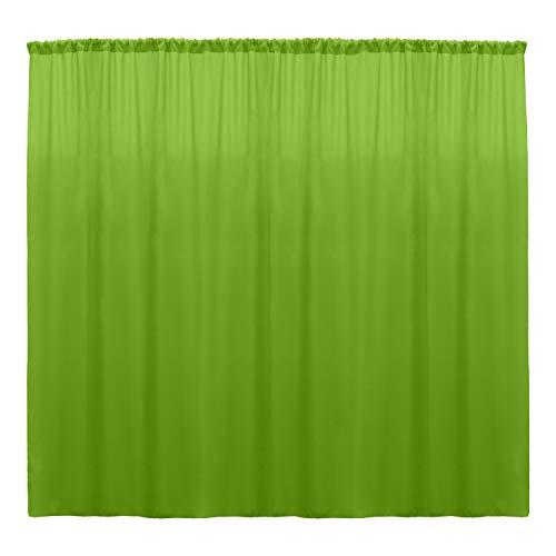 Ultimate Textile 8 ft. Polyester Backdrop Drape Panel, Lime