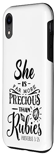Iphone Xr More Precious Than Rubies Bible Quote Belief Faith Design Case #TOP1