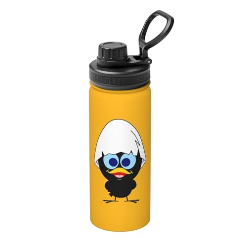 Calimero カリメロ 魔法瓶 水筒 スポーツウォーターカップ スポーツボトル 直飲み ステンレス マグ ボトル 大容量 ポータブル こぼれ防止 持ち手付き 真空断熱 持ち運びが簡単 保温保冷 アウトドア 登山 自転車 遠足 男女兼用 18oz