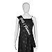 BLUE PANDA 40th Birthday Sash and Tiara for Women's Gift, Forty and Fabulous Party Decorations (Black Satin)