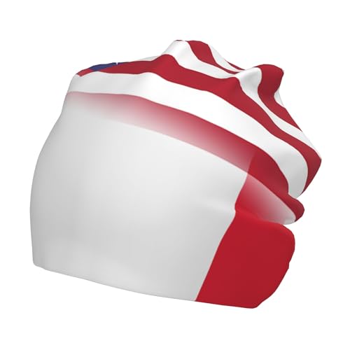 American Flag and Italian Flag Children Hip Hop Knitted Hat Kids Elastic Leisure Knit Cap Warm Sleep Beanies Black