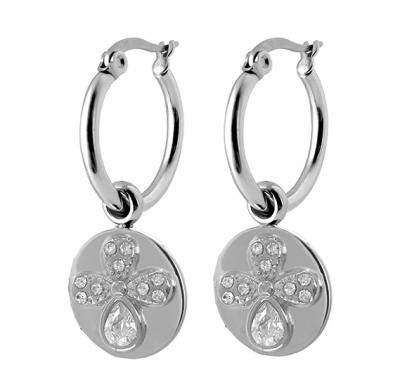 Coco88 Stainless Steel Dangle Earring, Latch Closure