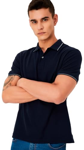 Image of Max Men's Half Sleeves Regular Fit Solid Polo T-Shirt