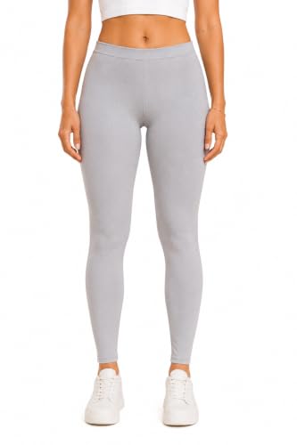 Image of Women's Cotton Lycra Ankle Length Leggings | Regular Rise, Soft 4 Way Stretch Fabric | Casual & Ethnic Wear