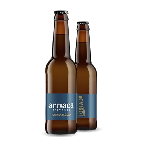 Cerveza Premium Arriaca TOSTADA MARZEN en Pack Fabricación Artesanal. Premios internacionales a la Mejor Cerveza Artesana (12 botellas 33cl)