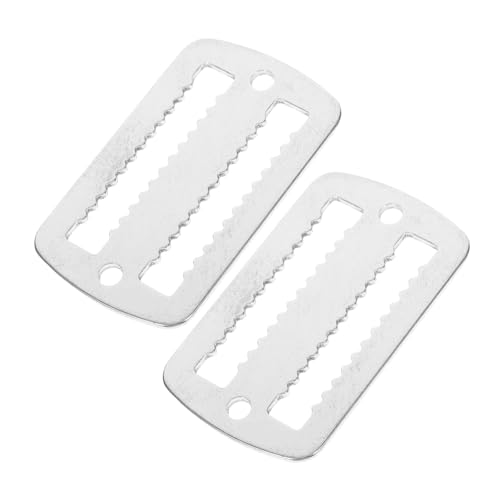 ibasenice 2Pcs Stainless Steel Weight Belt Clips Scuba Diving Accessories with Serrated Design for Secure Weight Belt Management and Attachment