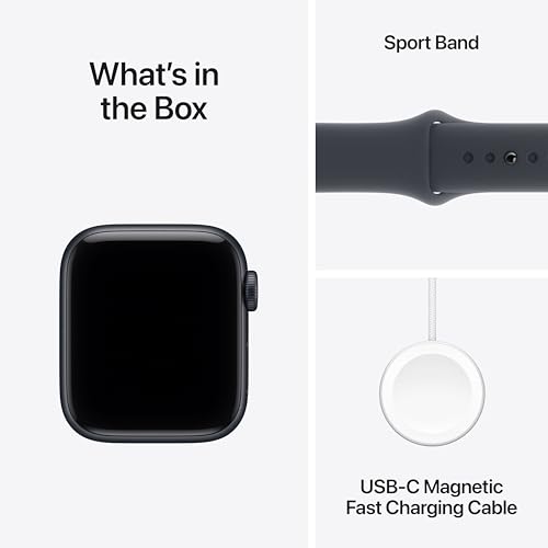 Image of Apple Watch SE 3 [GPS 40mm] Smartwatch with Midnight Aluminium Case with Midnight Sport Band - S /M. Fitness and Sleep Trackers, Heart Rate Monitor with AppleCare+ (2 Years)