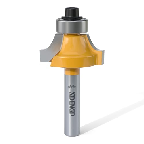 Image of Roundover Router Bit 1 /4 Shank, 1 /4 inch Radius Round Over Router Bits, Router Bits Round Over for Edging Forming Rounding Woodworking Cutter