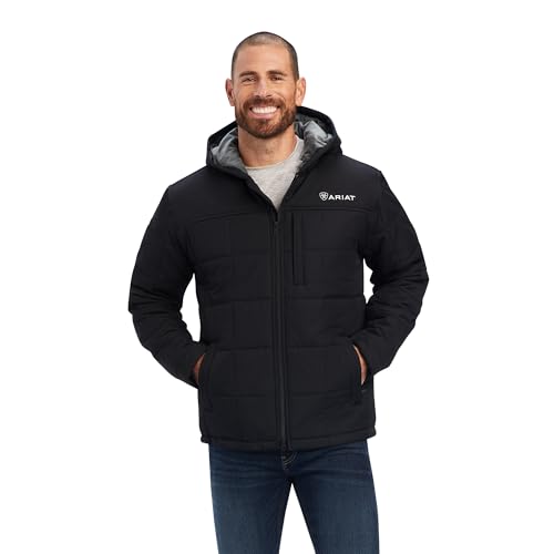 Image of Ariat Men's Insulated Black Hooded Jacket