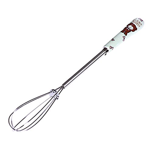 Egg Beater with Ceramic Handle Kitchen Tool Egg Blender Stainless Whisk