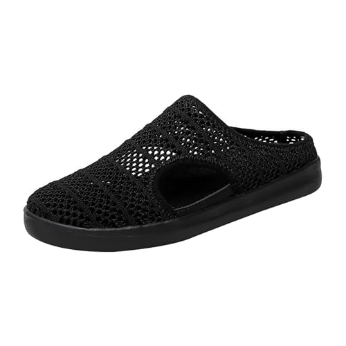 Zapatillas unisex para hombre y mujer, zapatos de jardín, zapatos de playa, sandalias ligeras, transpirables, antideslizantes, cómodos, antideslizantes, para el tiempo libre, zapatos de sabios, Negro