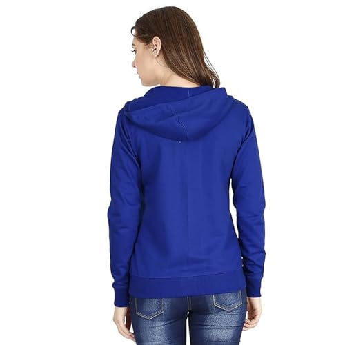 Image of Clotth Theory Women's Cotton Fleece Hooded Neck Sweatshirt | Hoodie Jacket with Kangaroo Pocket